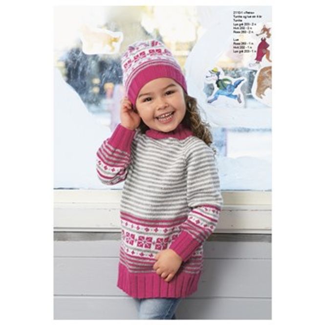 Hovedbilde Katalog 2110-1 Petra tunika og Lue 2 - 12 år