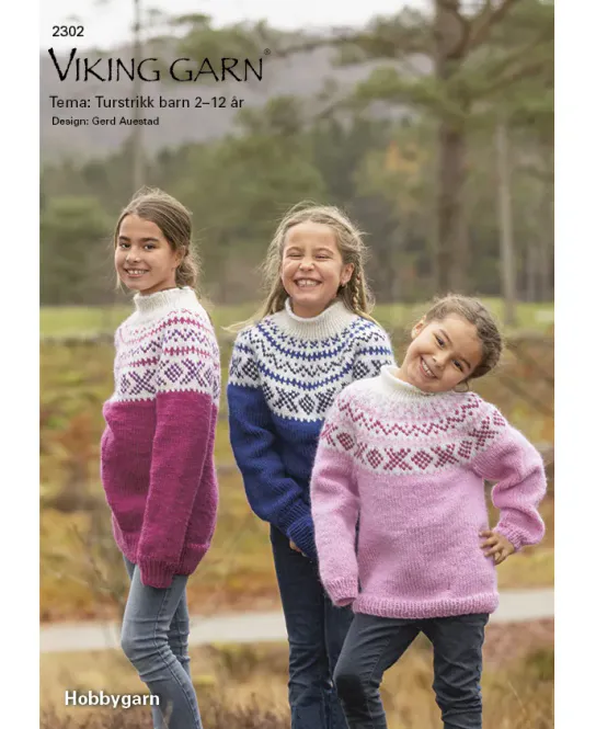Hovedbilde NY. Katalog 2302 Turstrikk barn 2 - 12 Hobby